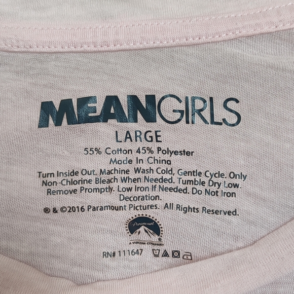 Authentic Official Mean Girls Merch "On Wednesdays We Wear Pink" Tank Top - Picture 3 of 3